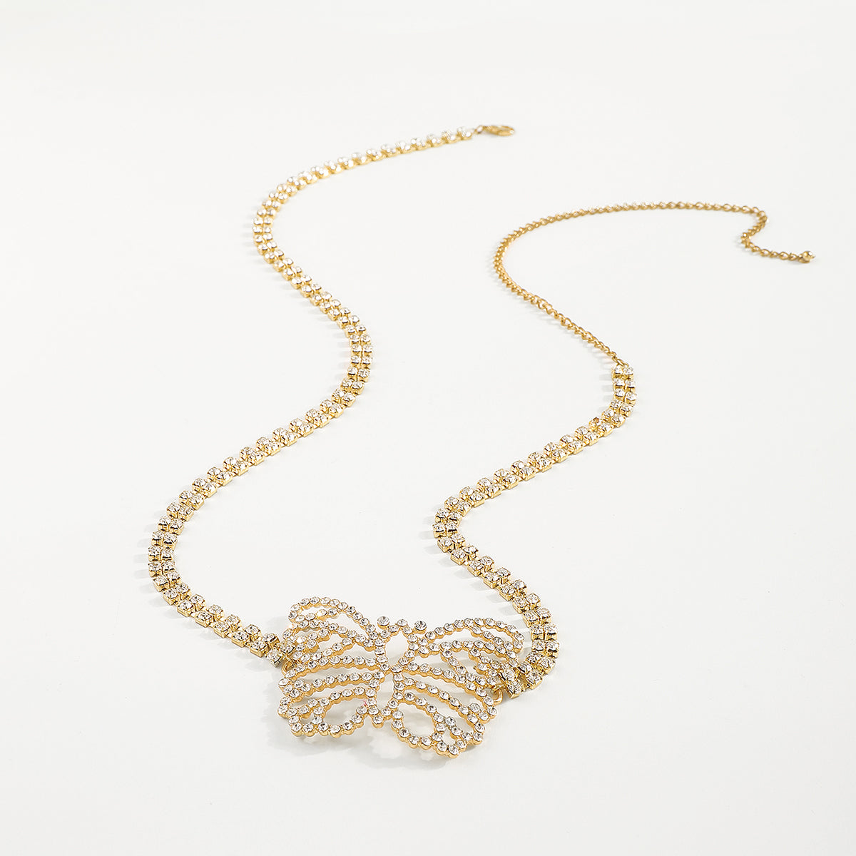 C0615 Sexy Rhinestone Butterfly Waist Chain