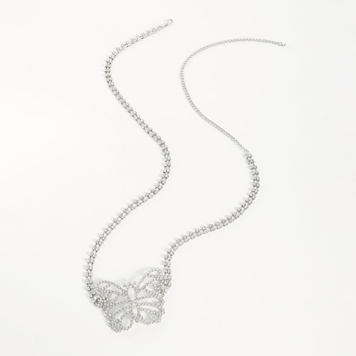 C0615 Sexy Rhinestone Butterfly Waist Chain