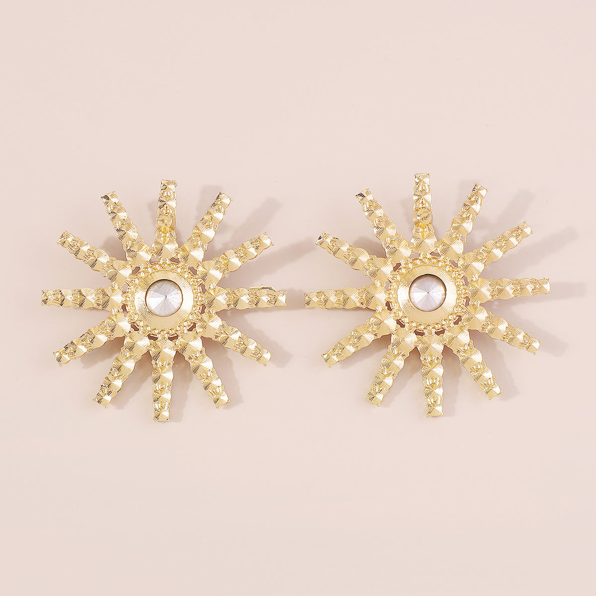 E11456 Luxury Large Rhinestone Round Drop Earrings