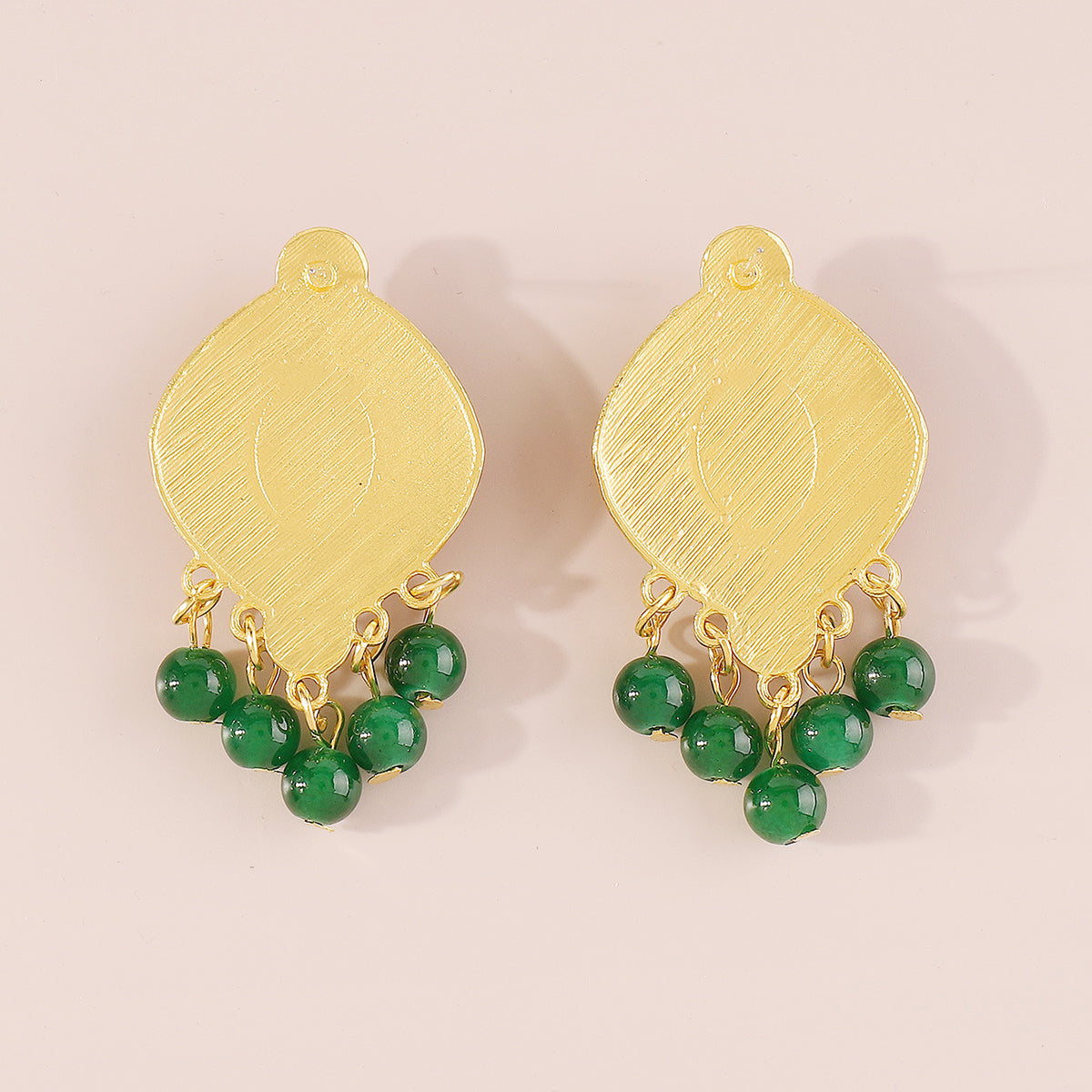E11485 Vintage Resin Beads Dangle Earrings