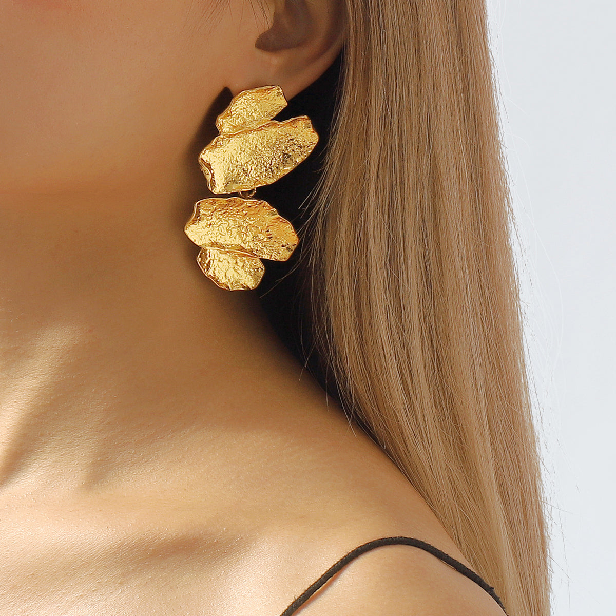 E11756 Geometric Metal Drop Dangle Earrings
