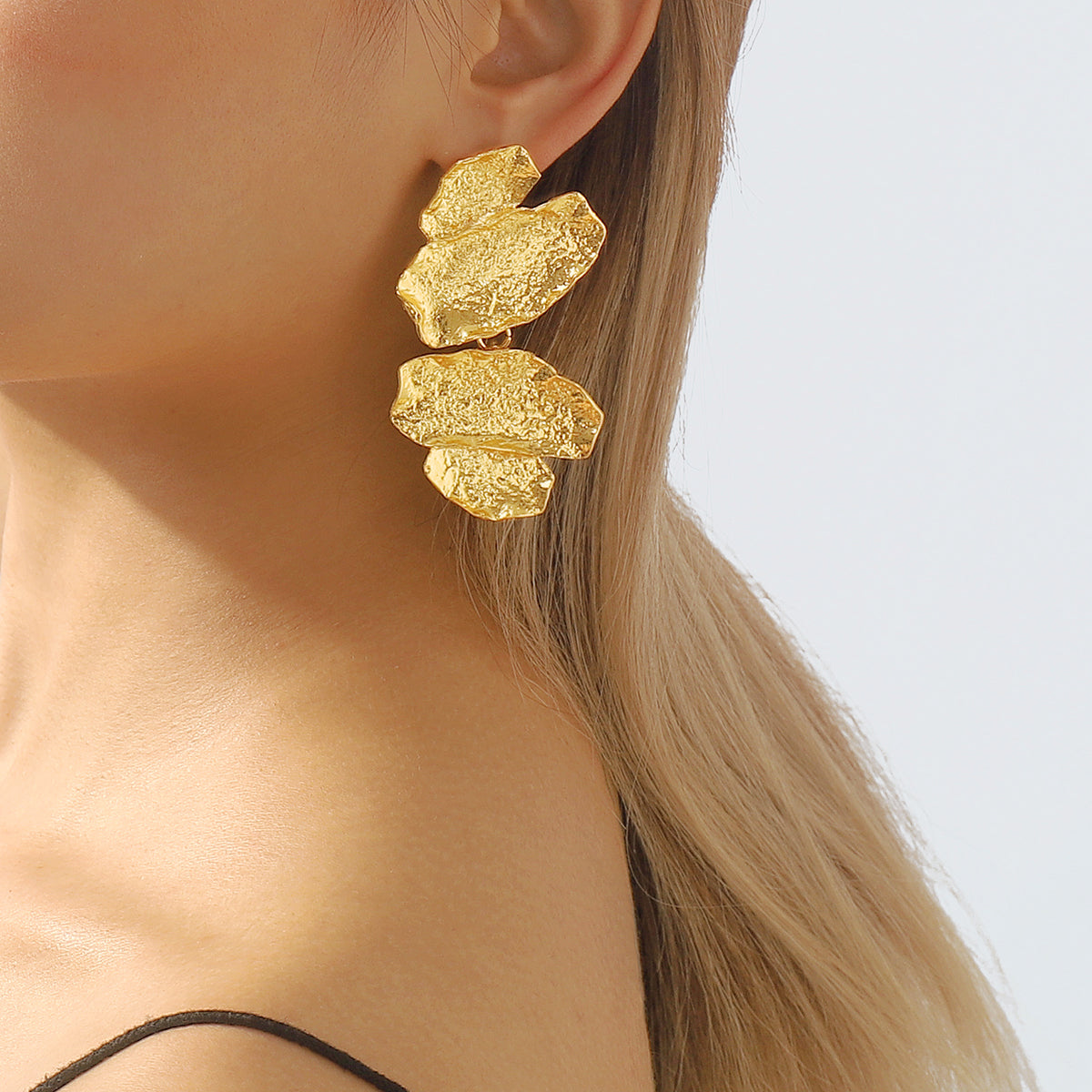 E11756 Geometric Metal Drop Dangle Earrings