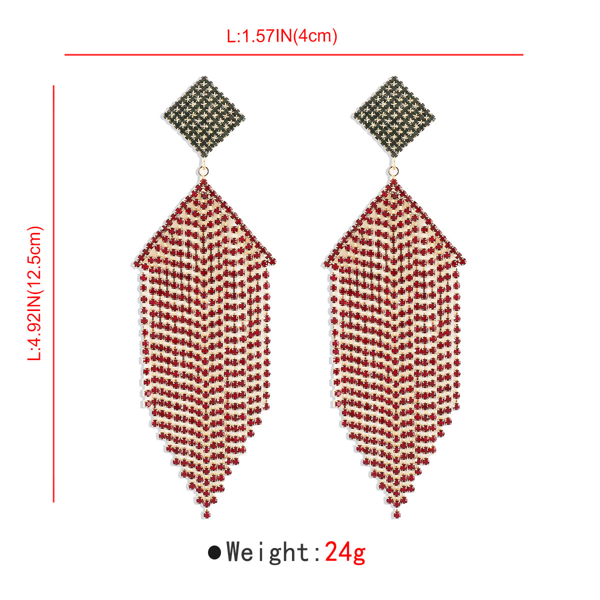 E11834 Lux Crystal Chandelier Earrings