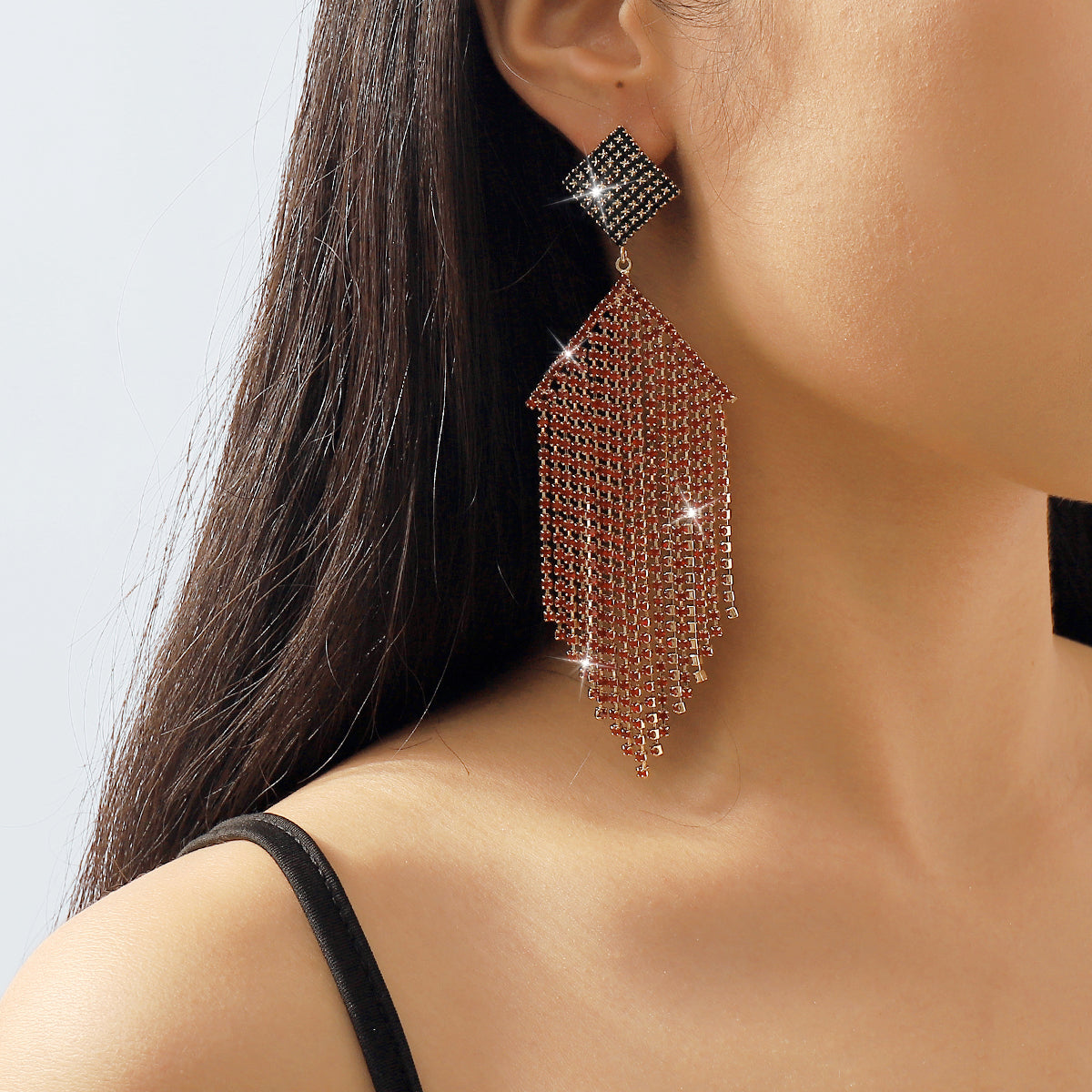 E11834 Lux Crystal Chandelier Earrings