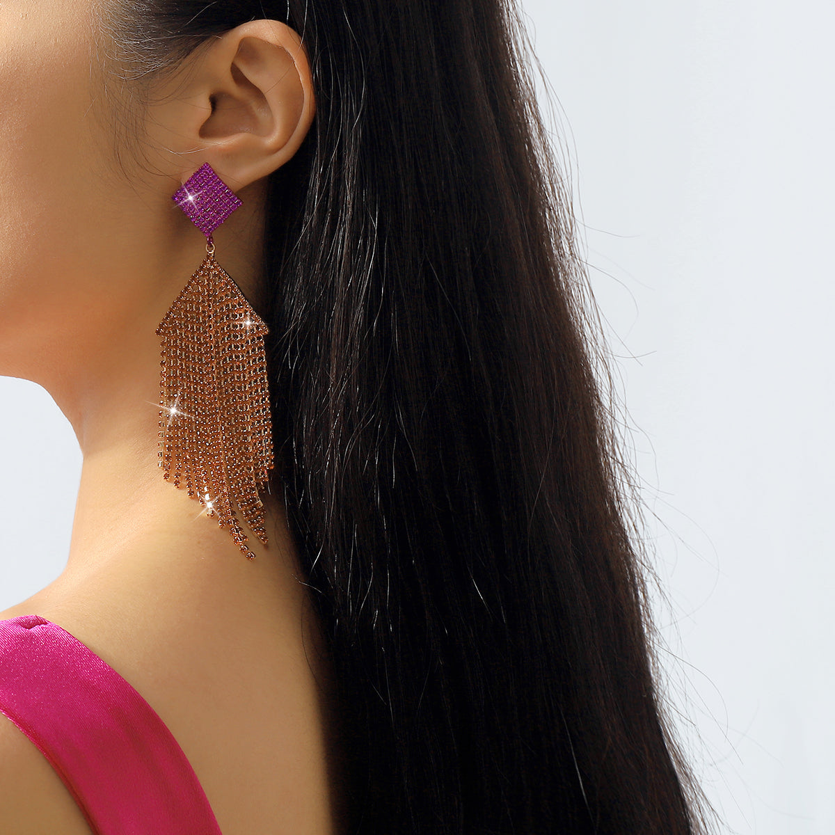 E11834 Lux Crystal Chandelier Earrings