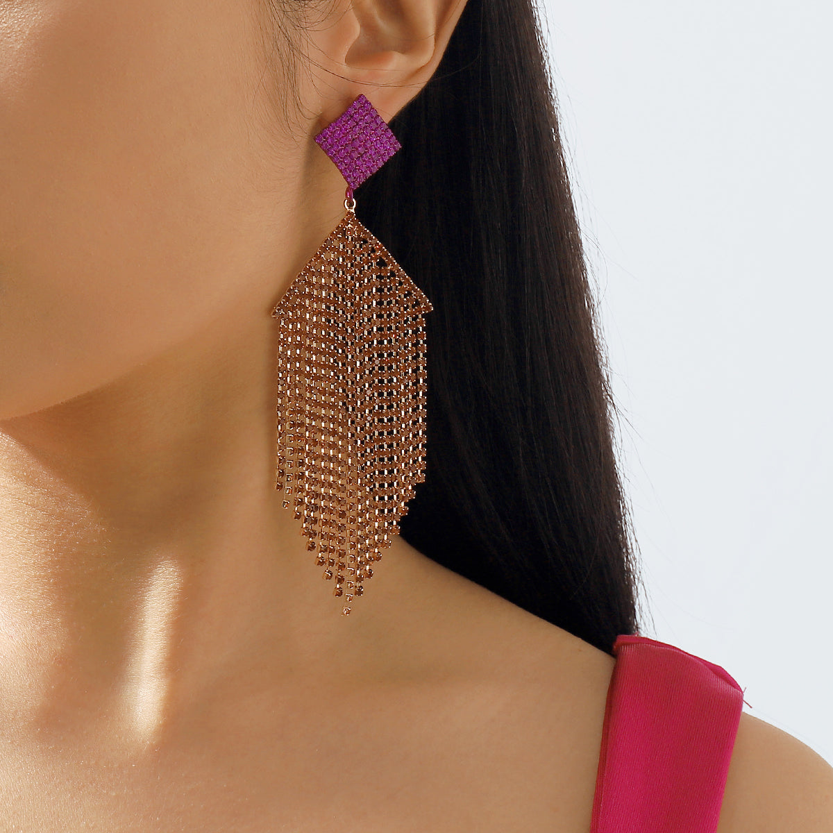 E11834 Lux Crystal Chandelier Earrings