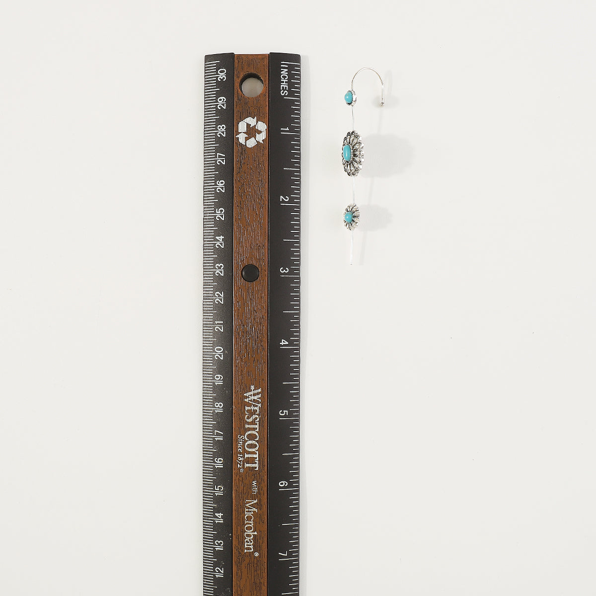 E11863 Turquoise Earring Crawler Hook