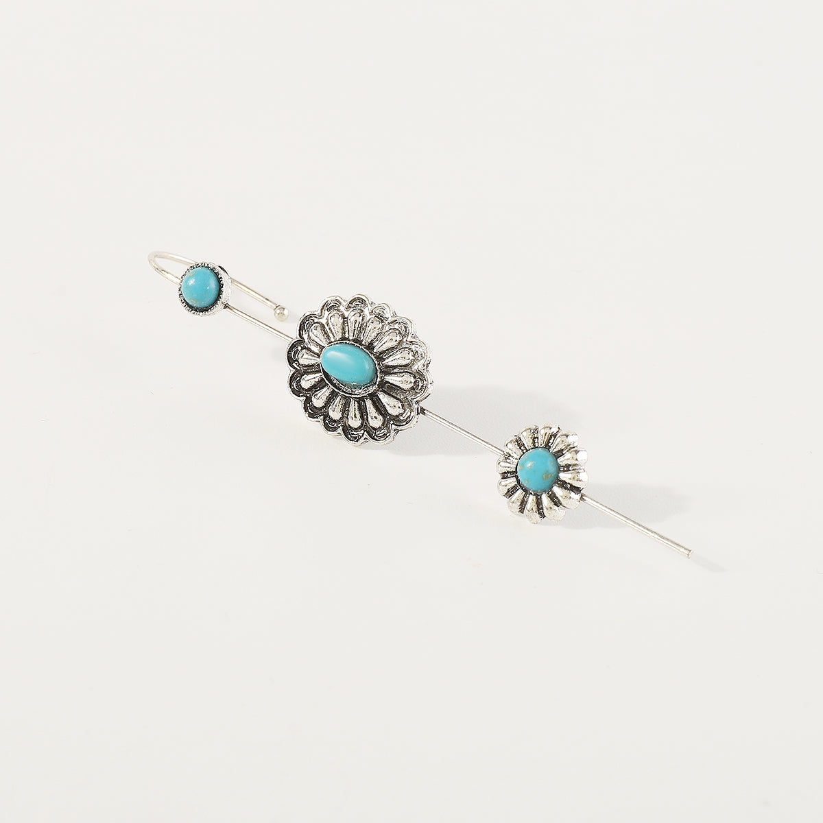 E11863 Turquoise Earring Crawler Hook