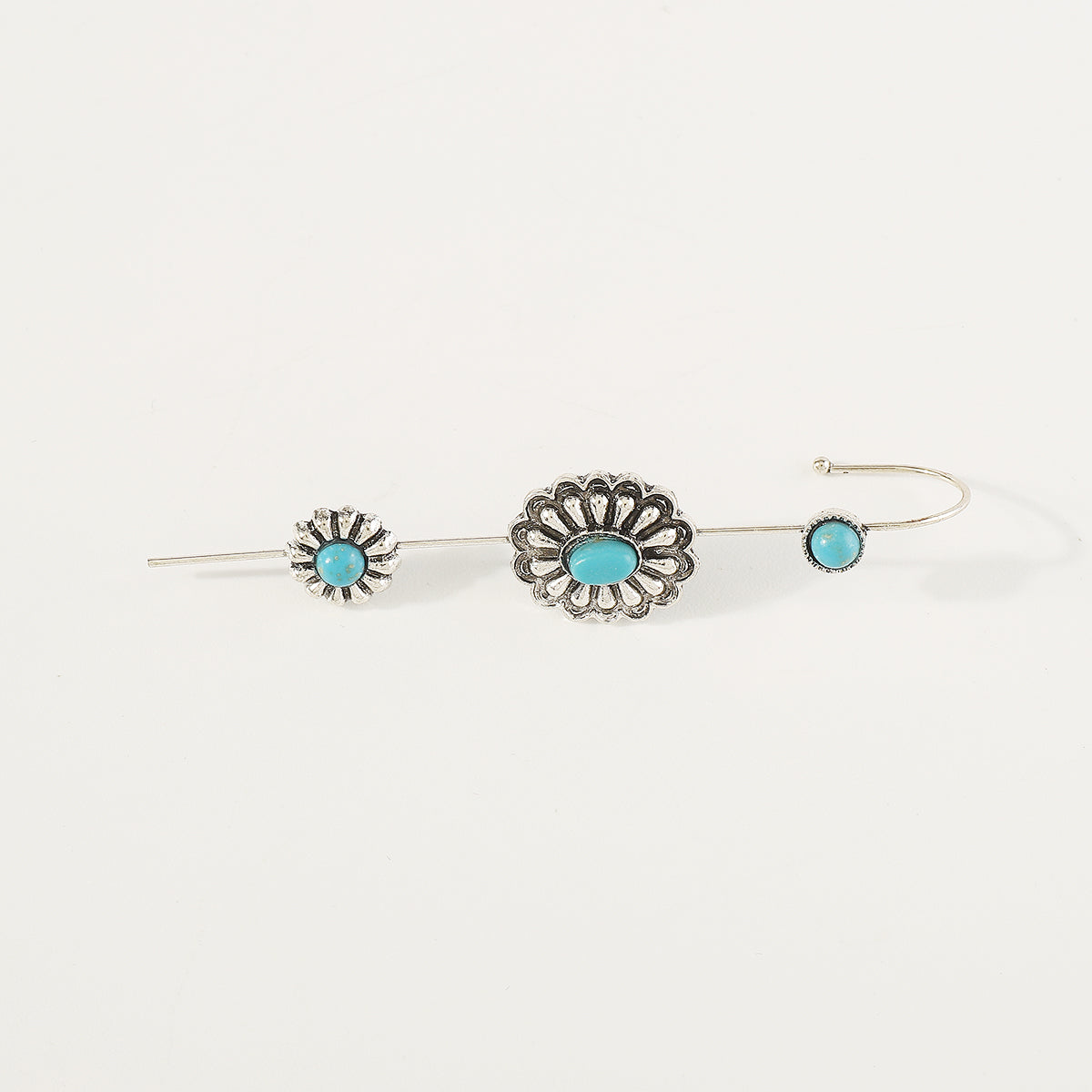 E11863 Turquoise Earring Crawler Hook