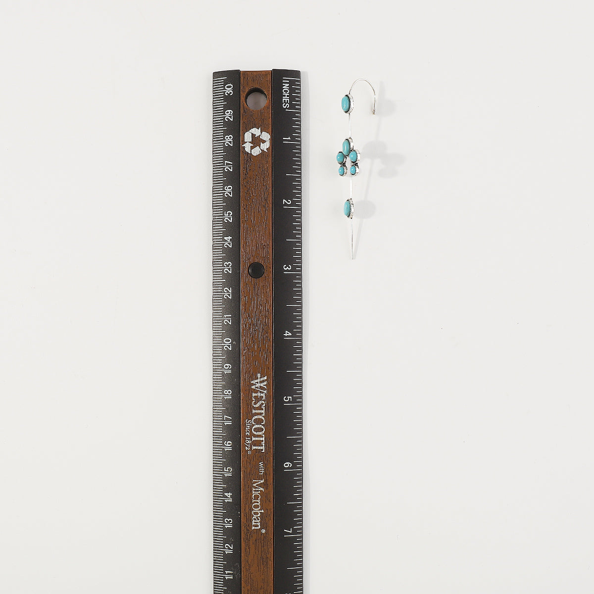 E11863 Turquoise Earring Crawler Hook
