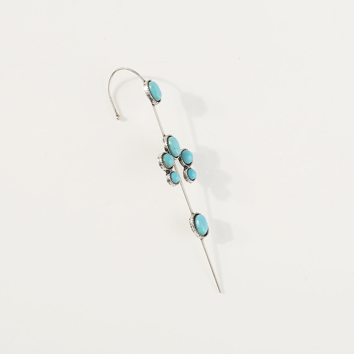 E11863 Turquoise Earring Crawler Hook