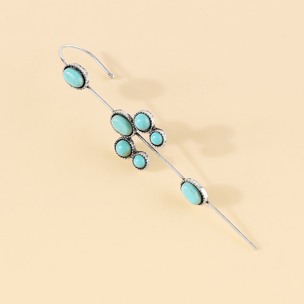 E11863 Turquoise Earring Crawler Hook
