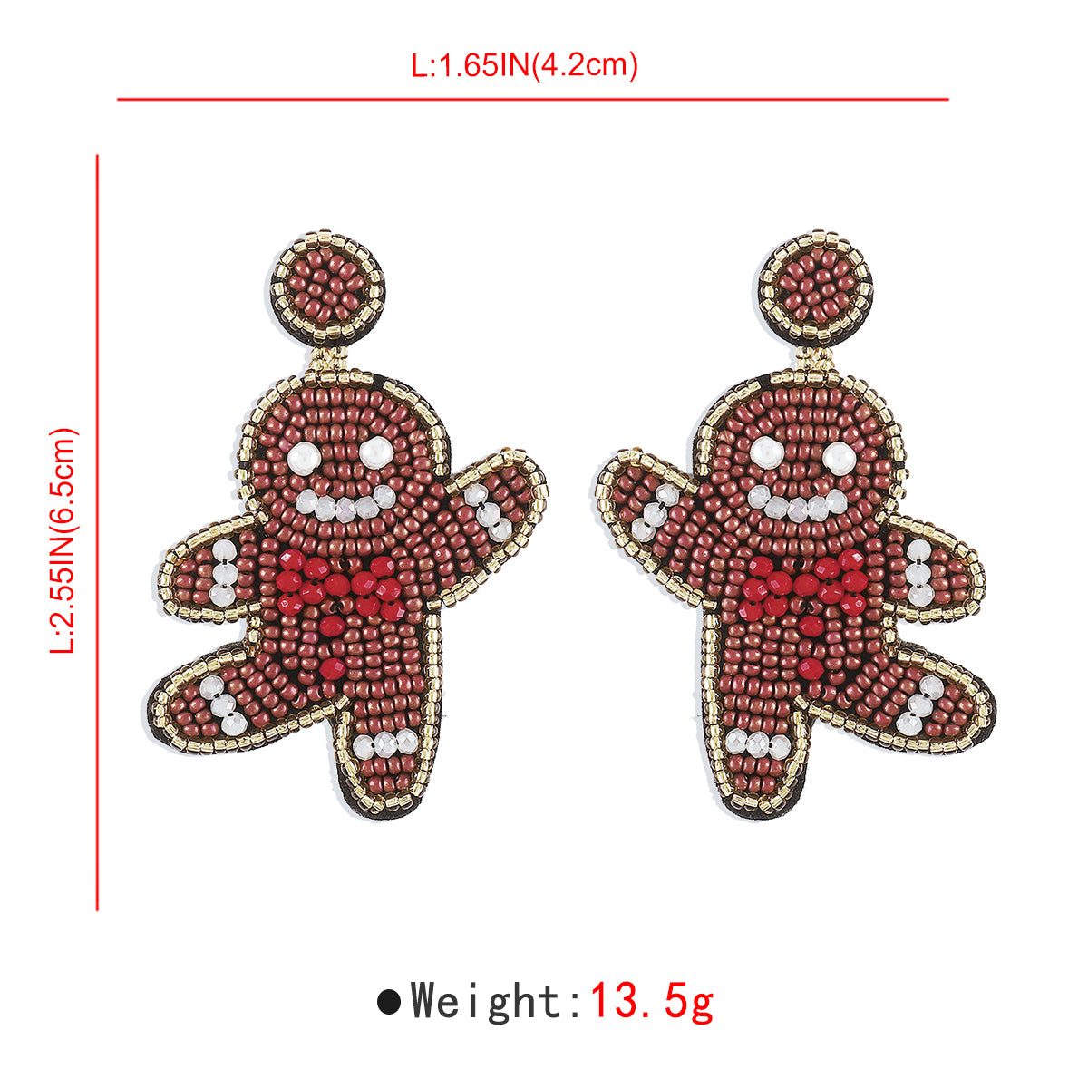 E11927 Christmas Cute Snowman Dangle Earrings