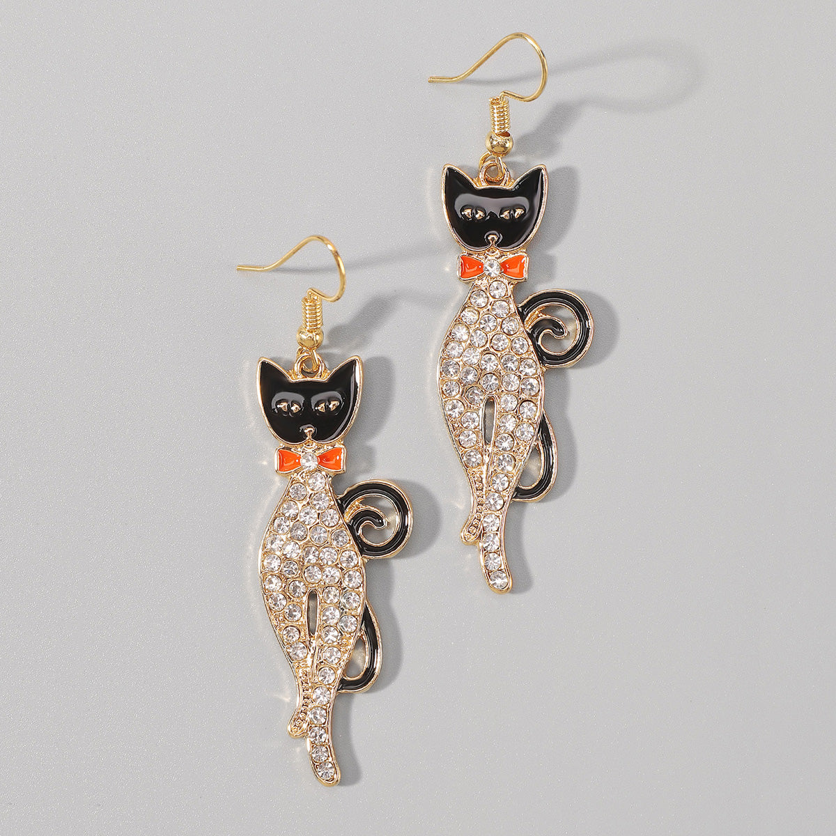 E12066 Halloween Hat Skull Pumpkin Cat Dangle Earrings