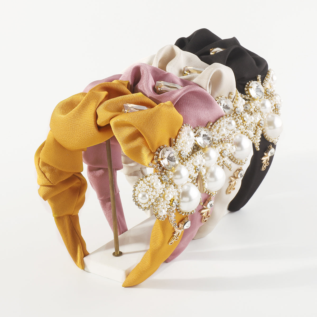 F3177 Large Pearl Bee Headband