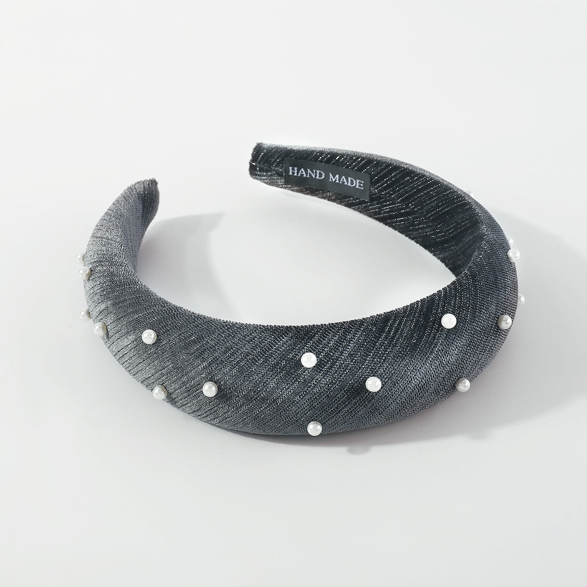 F4978 Velvet w/Pearls Padded Sponge Headbands