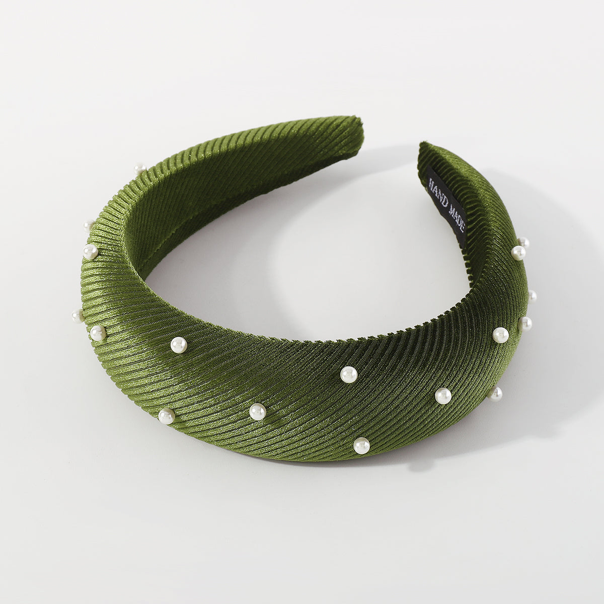 F4978 Velvet w/Pearls Padded Sponge Headbands