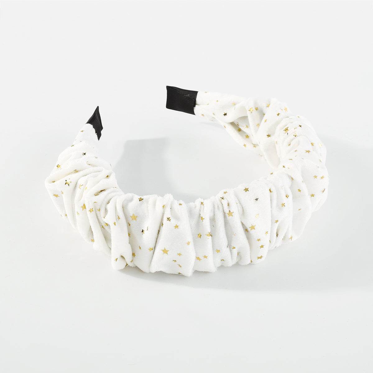 F5048 Gold Star Foil Stamped Velvet Folded Headbands