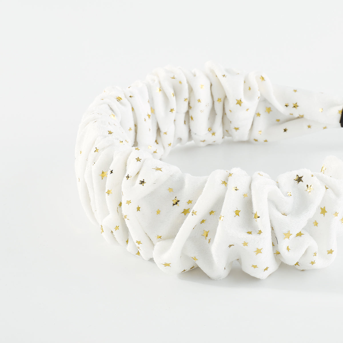 F5048 Gold Star Foil Stamped Velvet Folded Headbands