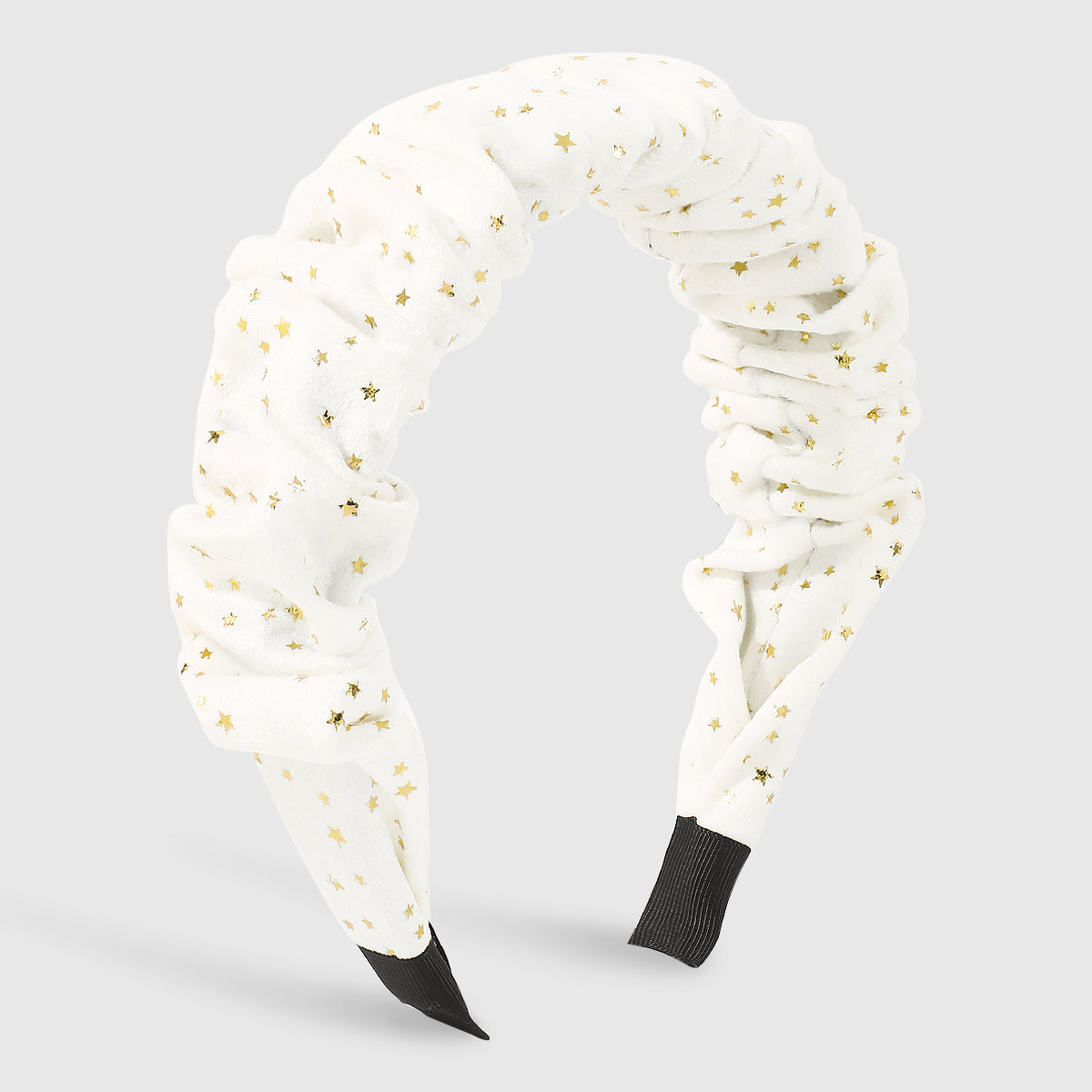 F5048 Gold Star Foil Stamped Velvet Folded Headbands
