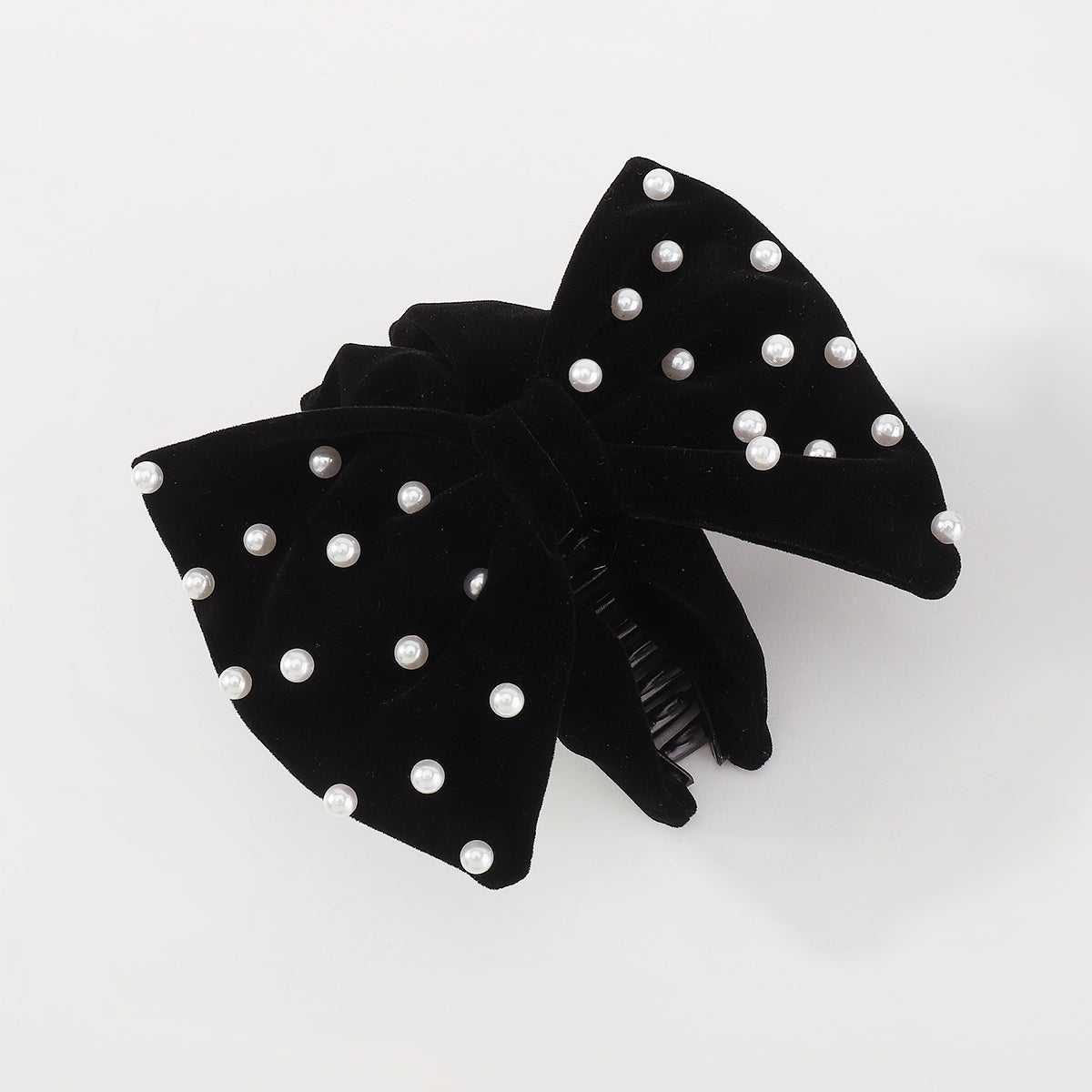 F5263 Full Pearls Big Bow Hair Claw Clips