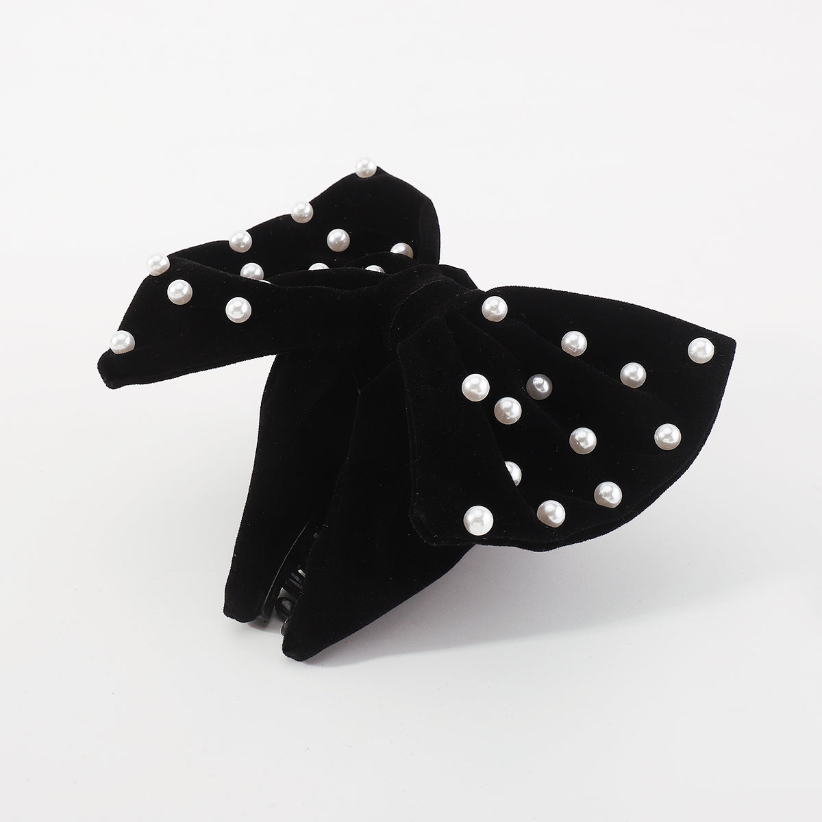 F5263 Full Pearls Big Bow Hair Claw Clips
