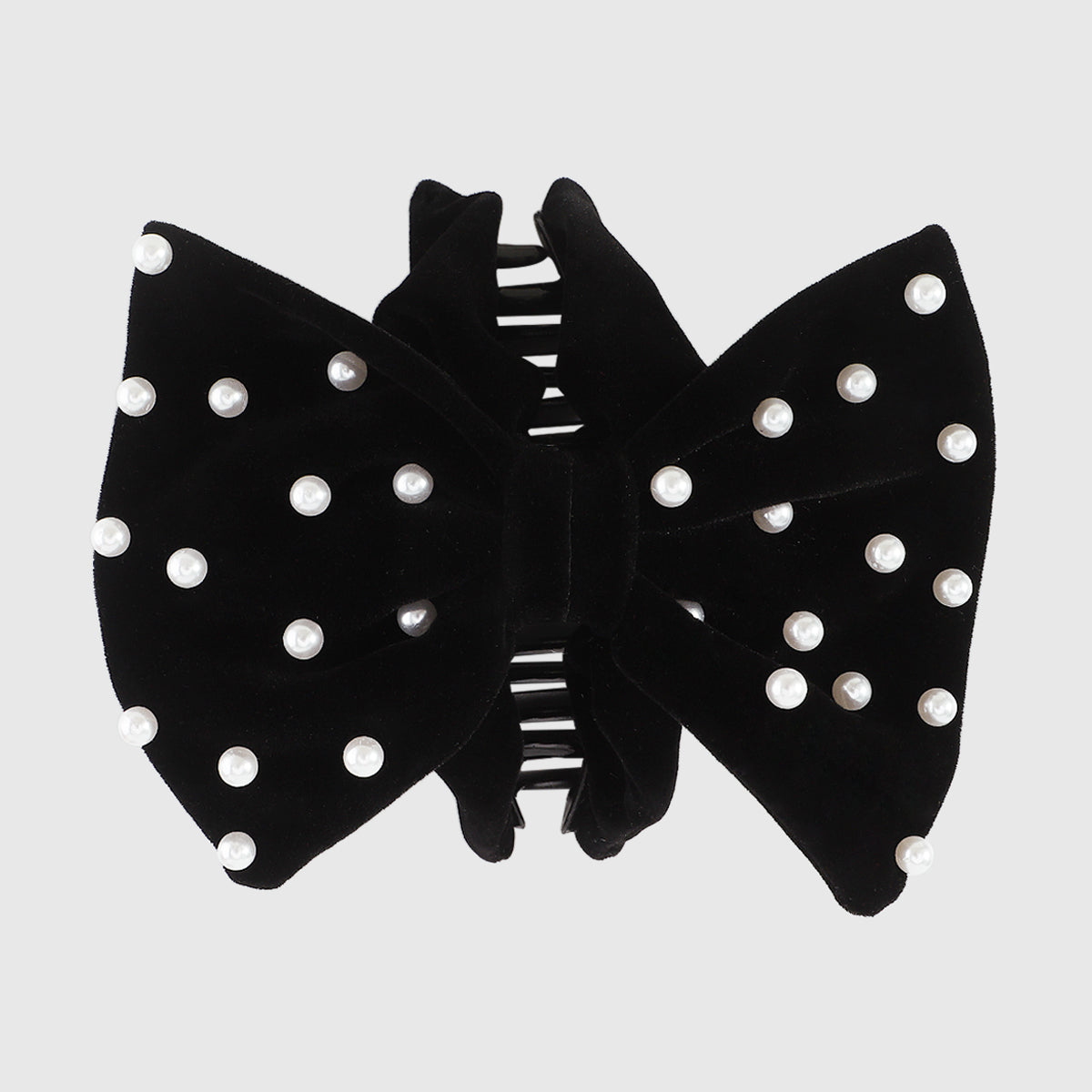 F5263 Full Pearls Big Bow Hair Claw Clips