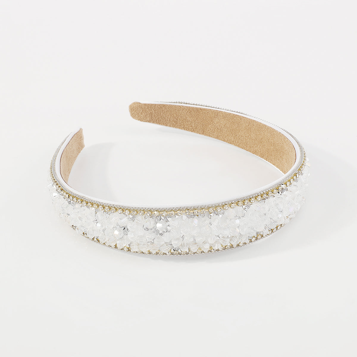 F5694 Beaded Rhinestone Lining Headband