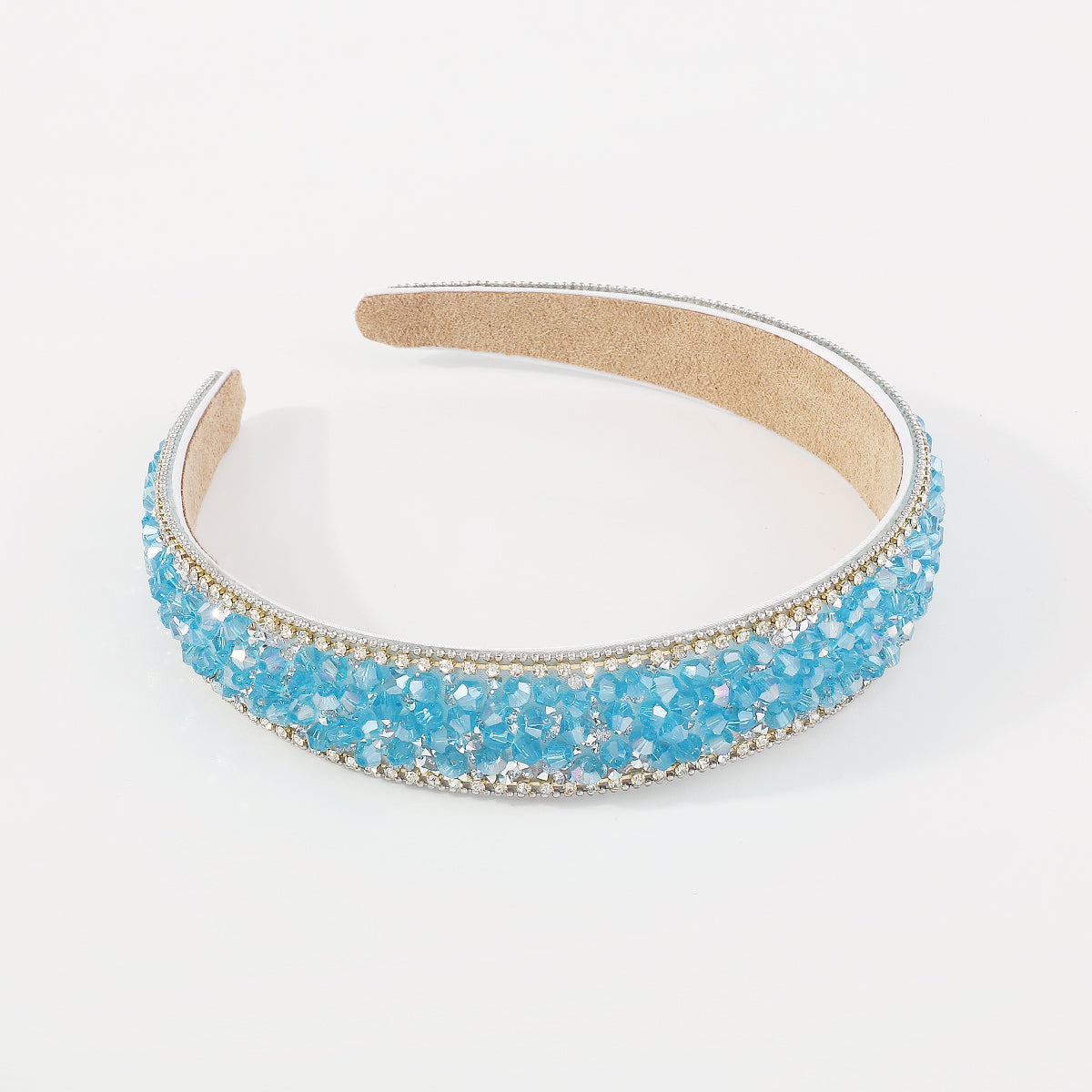 F5694 Beaded Rhinestone Lining Headband