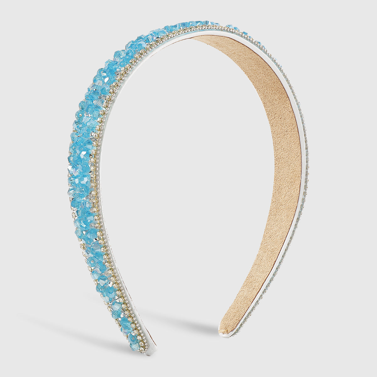 F5694 Beaded Rhinestone Lining Headband