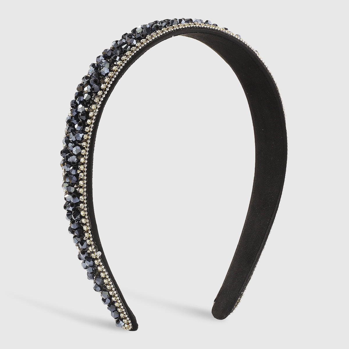 F5694 Beaded Rhinestone Lining Headband