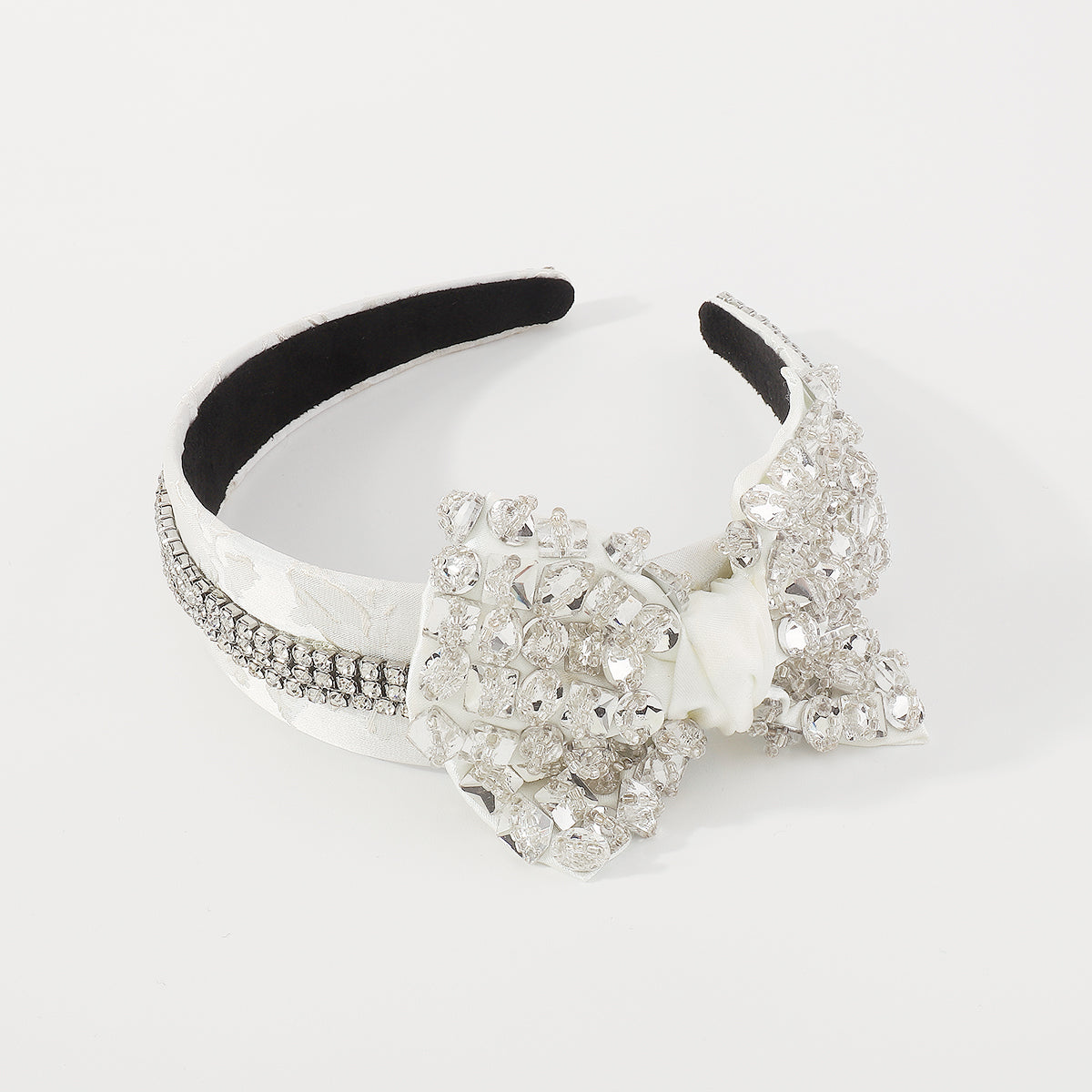 F5740 Luxury Crystal Big Bow Knotted Wedding Headband
