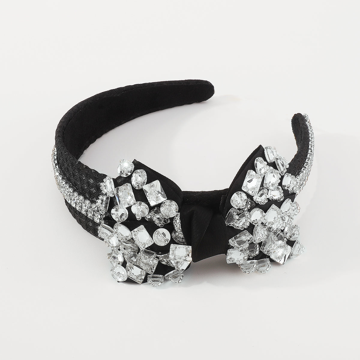 F5740 Luxury Crystal Big Bow Knotted Wedding Headband
