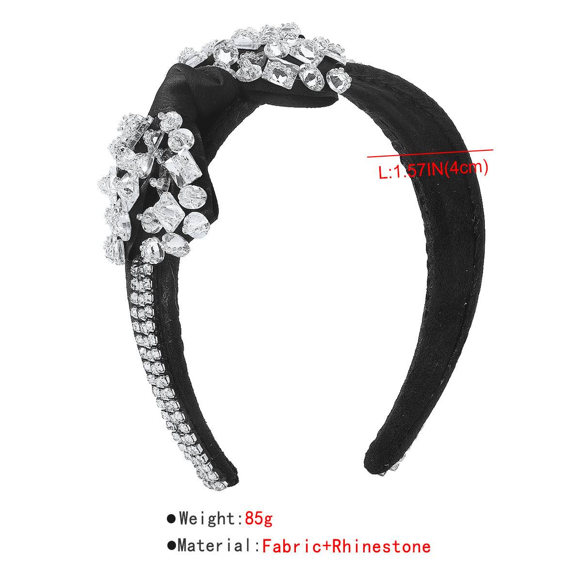 F5740 Luxury Crystal Big Bow Knotted Wedding Headband