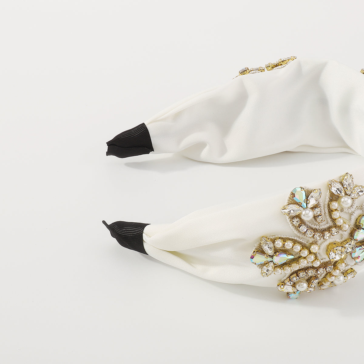 F5750 Luxury Rhinestone Pearl Top Knotted Headband