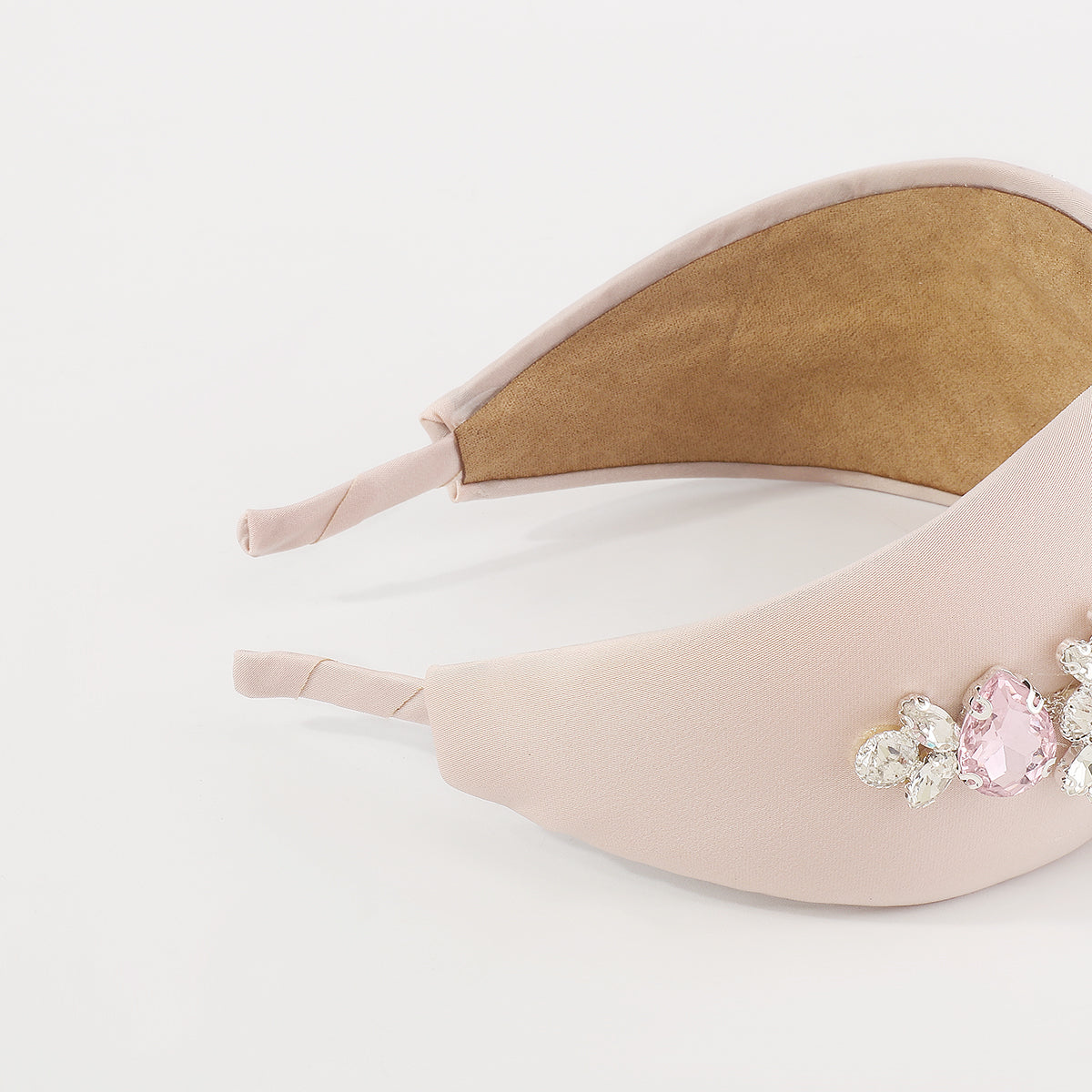 F5756 Luxury Lightly Padded Cross Wedding Headband