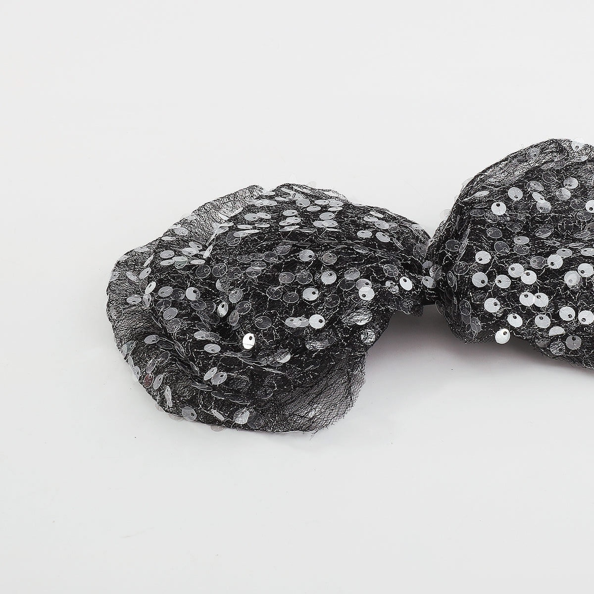 F5773 Lace w/Sequins Mesh Bow Hair Clips Barrettes