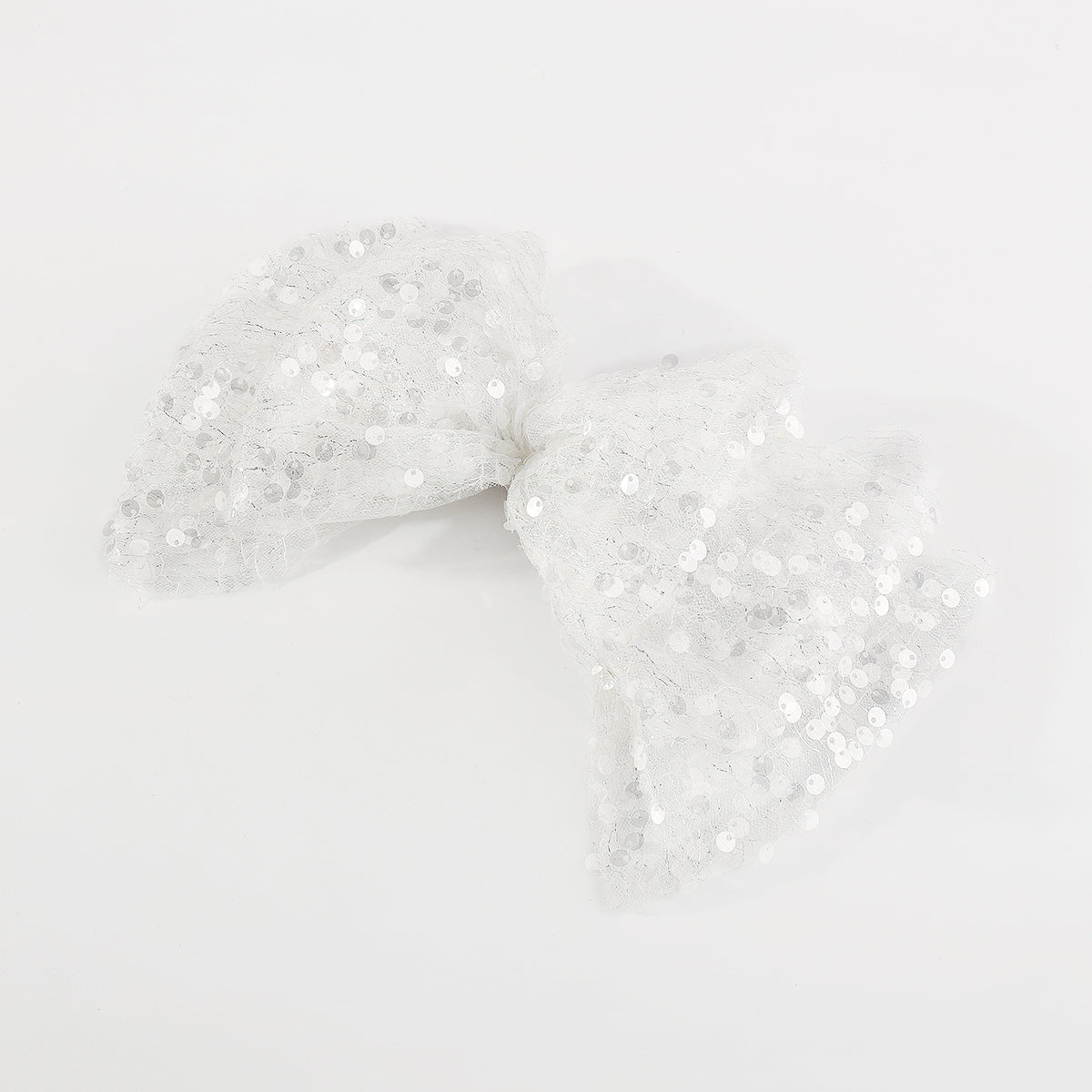 F5773 Lace w/Sequins Mesh Bow Hair Clips Barrettes