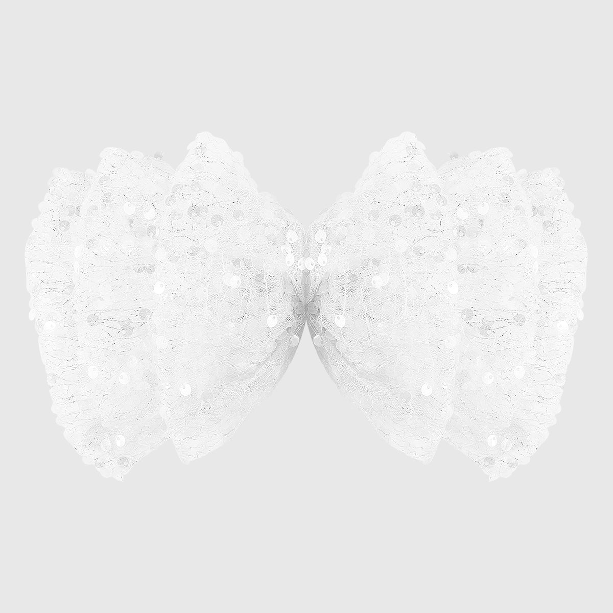 F5773 Lace w/Sequins Mesh Bow Hair Clips Barrettes