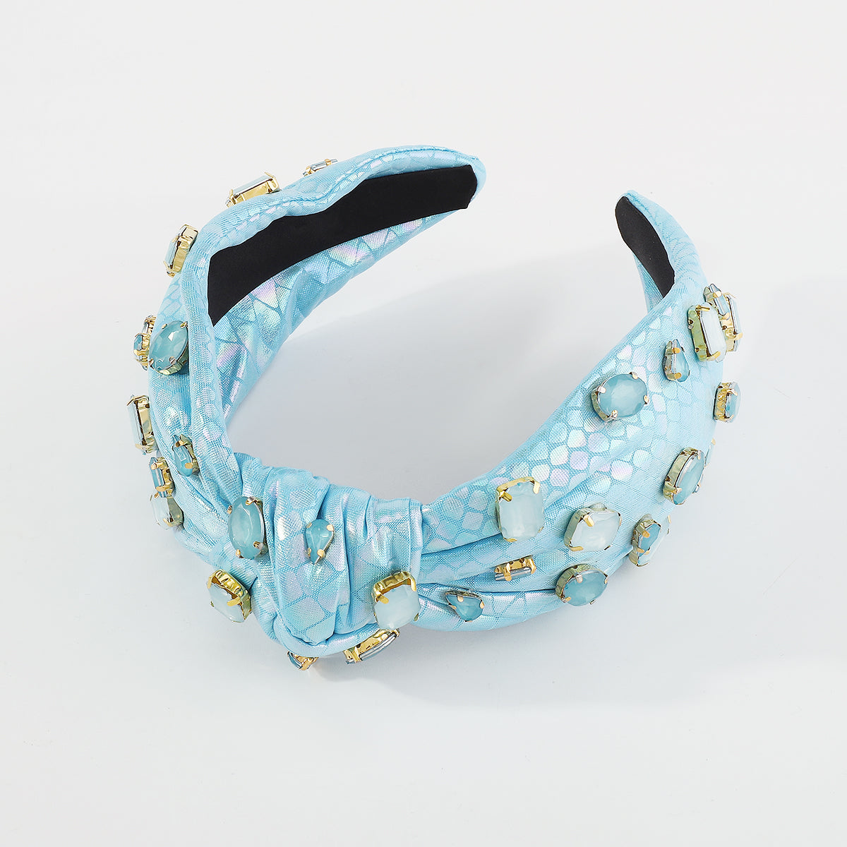 F5783 Mermaid Shinny Fabric w/Crystal Topknot Headband