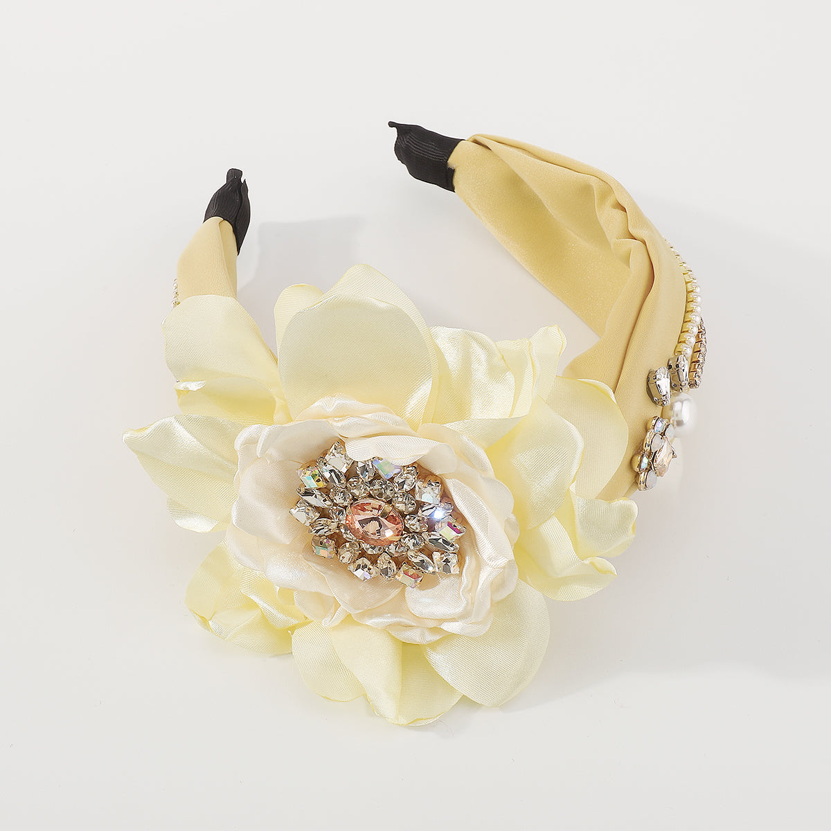 F5786 Luxury Large Flower Crystal Pearl Headband