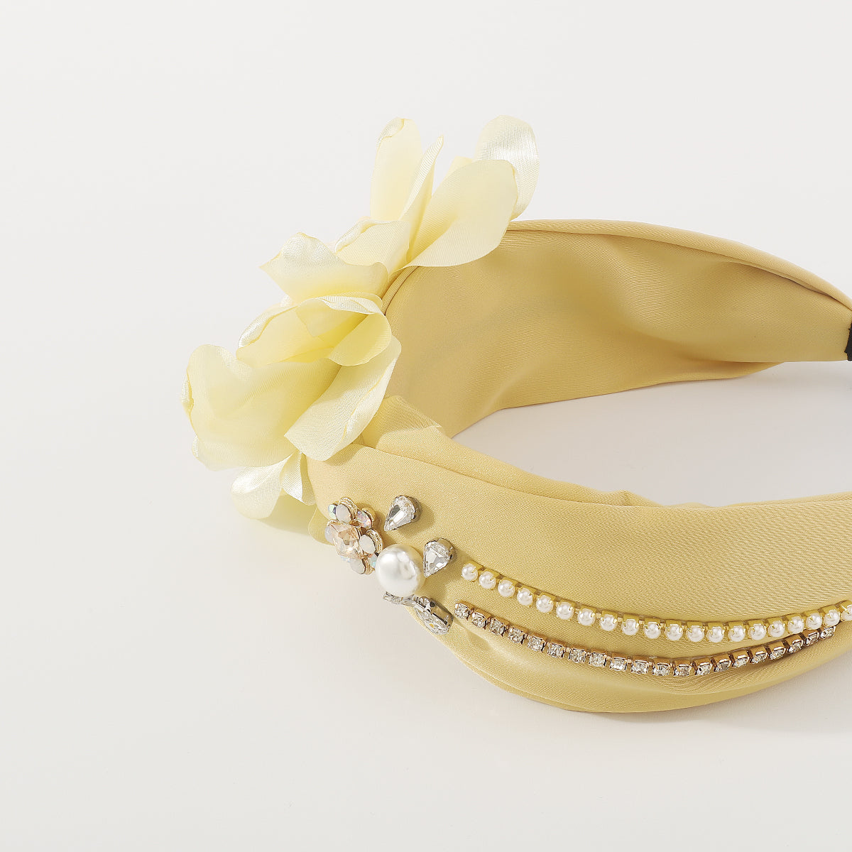 F5786 Luxury Large Flower Crystal Pearl Headband