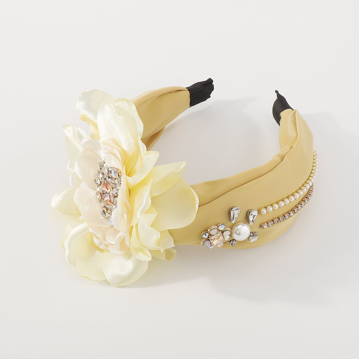 F5786 Luxury Large Flower Crystal Pearl Headband