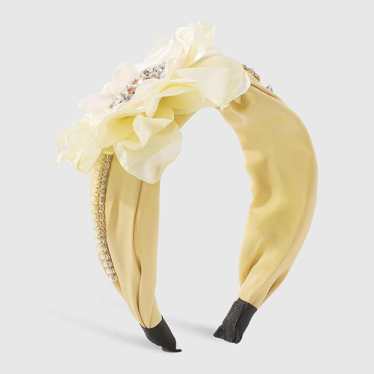 F5786 Luxury Large Flower Crystal Pearl Headband