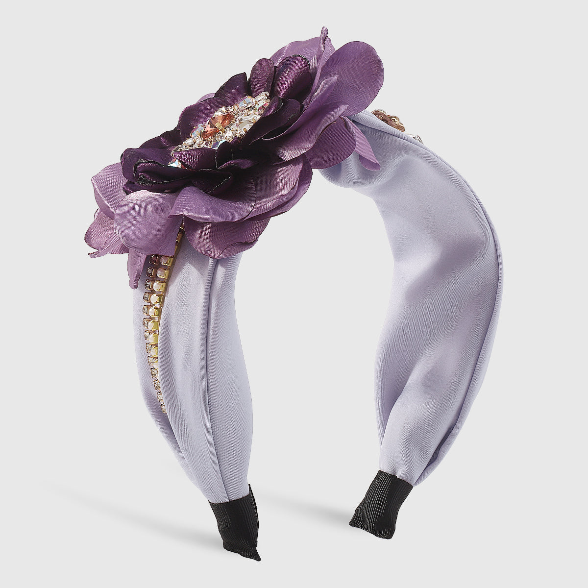F5786 Luxury Large Flower Crystal Pearl Headband