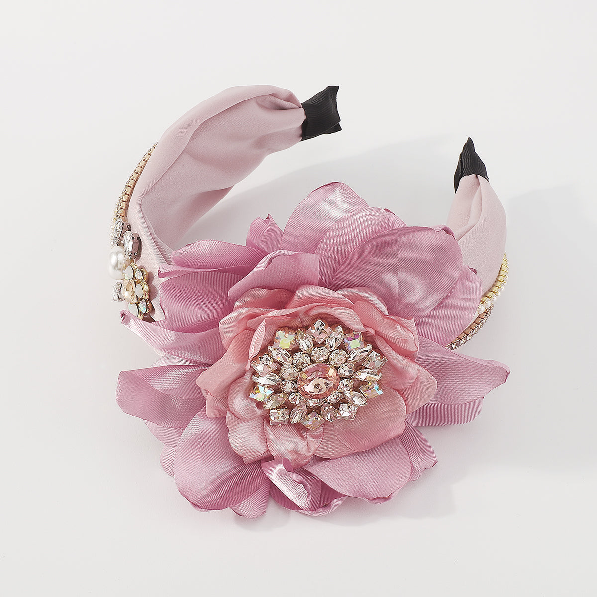 F5786 Luxury Large Flower Crystal Pearl Headband