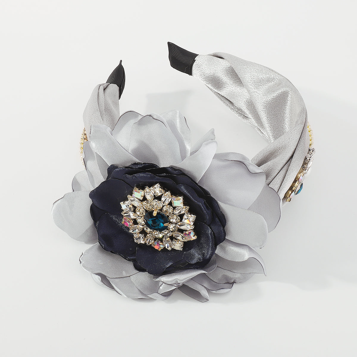 F5786 Luxury Large Flower Crystal Pearl Headband