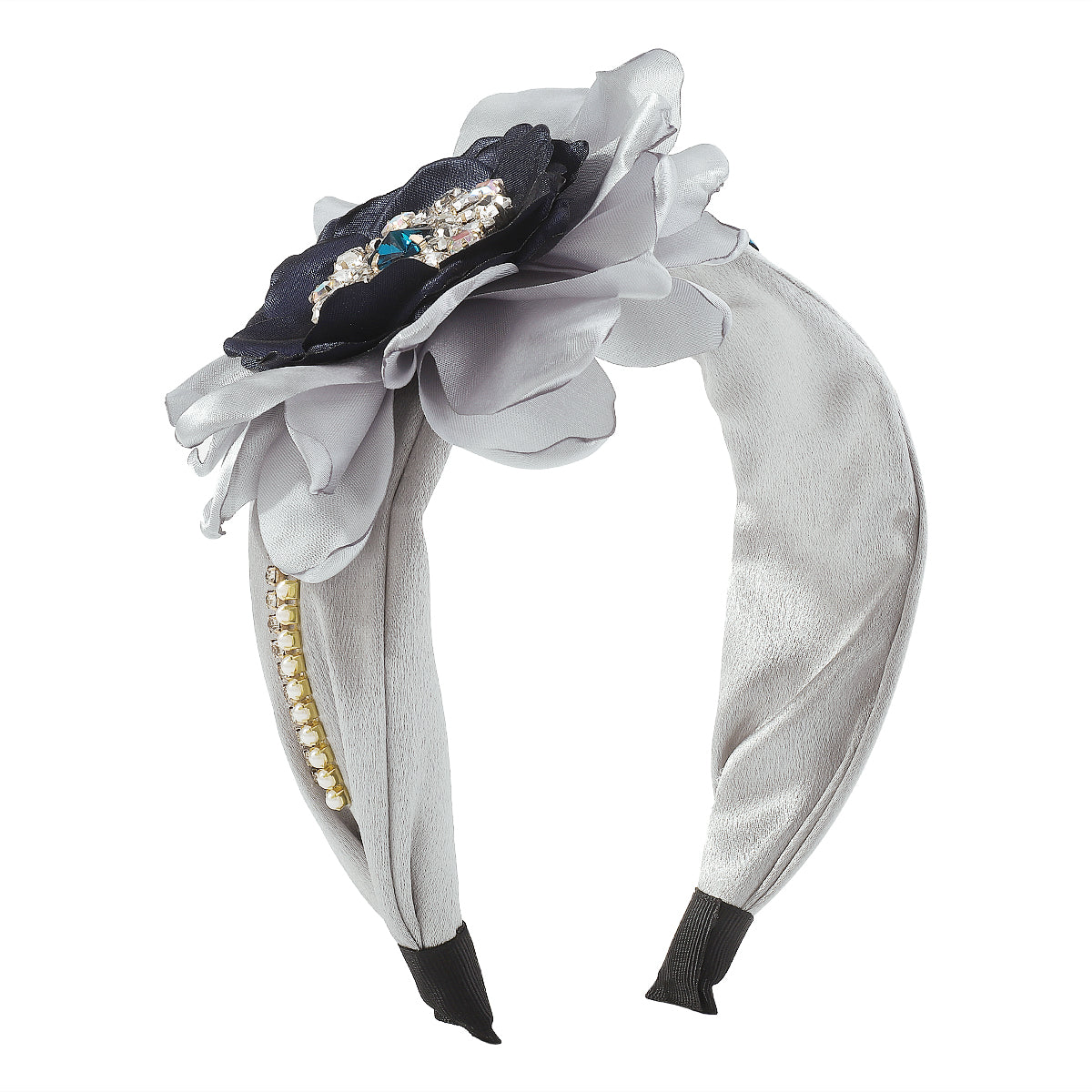 F5786 Luxury Large Flower Crystal Pearl Headband