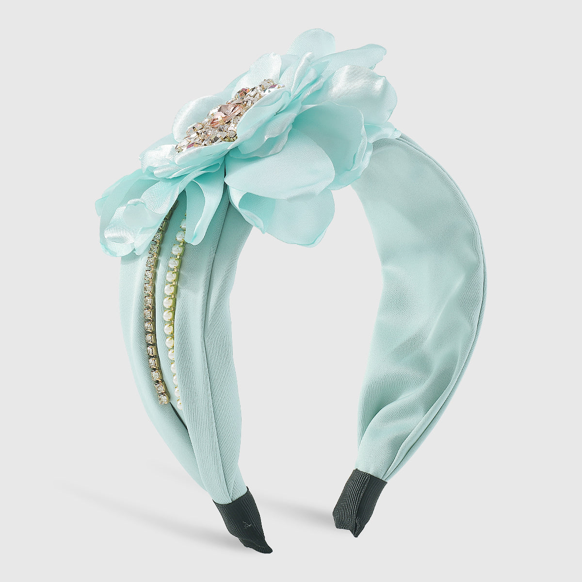F5786 Luxury Large Flower Crystal Pearl Headband