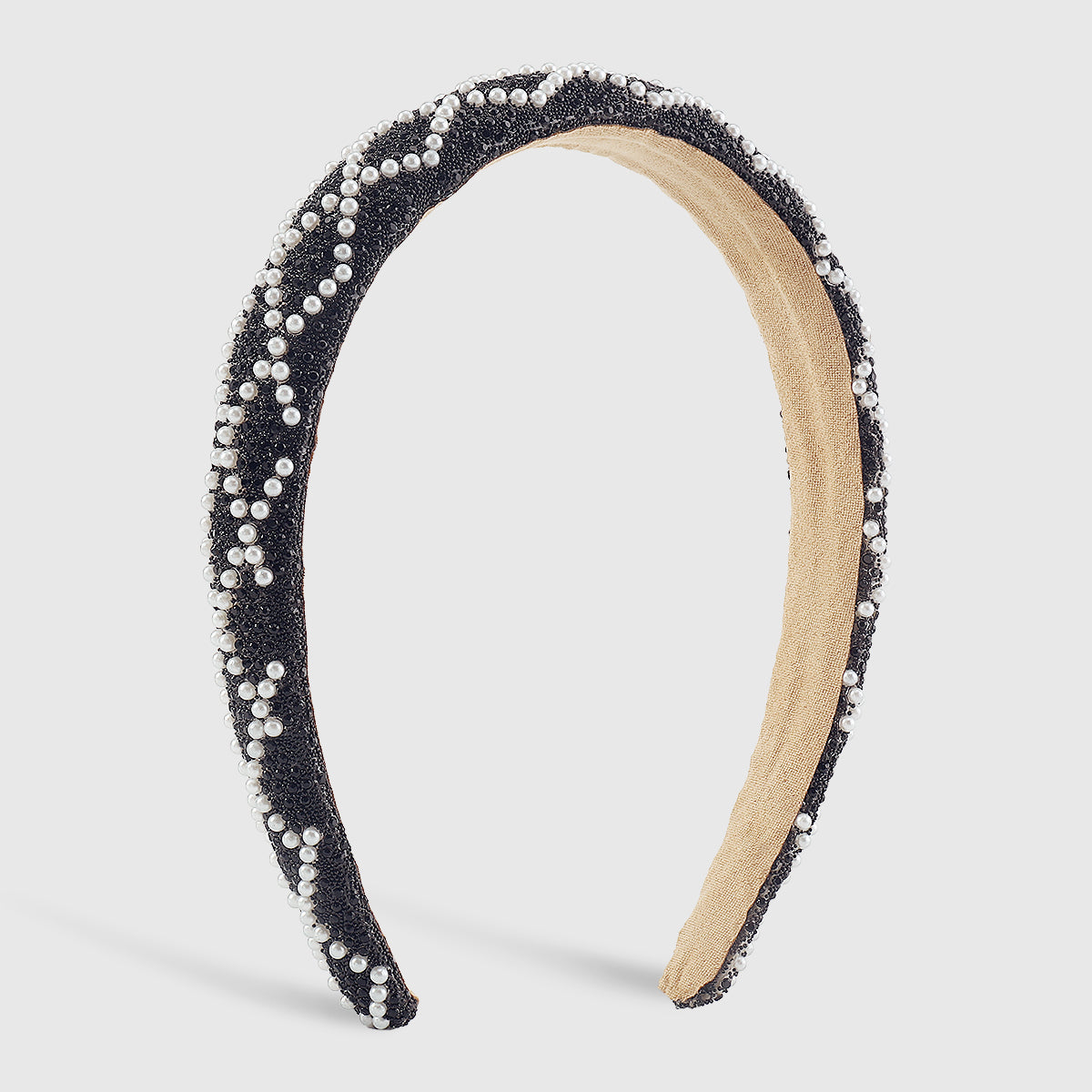 F5831 Faux Pearls Rhinestone Headbands